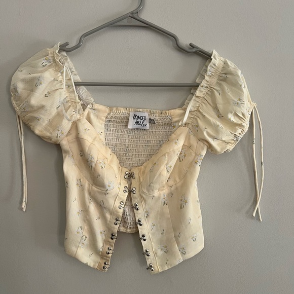 Princess Polly Allyson Top Yellow - Picture 2 of 2